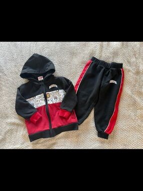Marvel Kids Black & Red Hoodie and Joggers Set